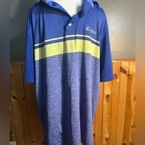 Blue and Yellow Golf Polo Shirt